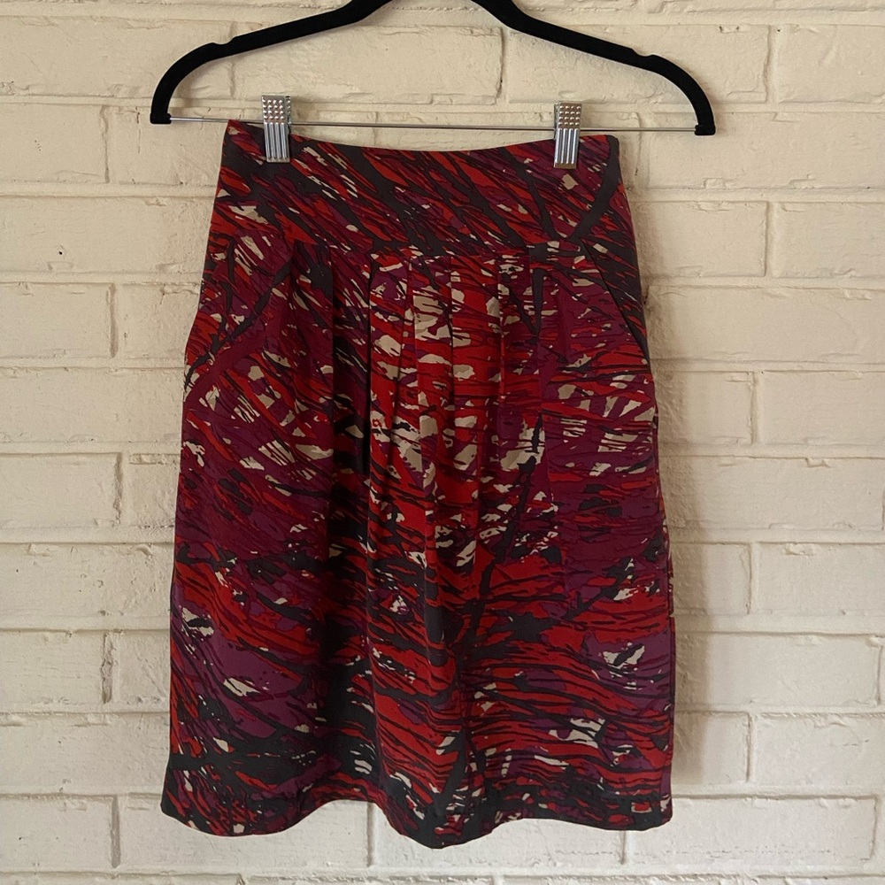 BCBGMaxAzria Red and Black Skirt